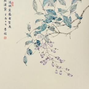 晓露—-凤仙花_绢本设色_国画_宝甄网